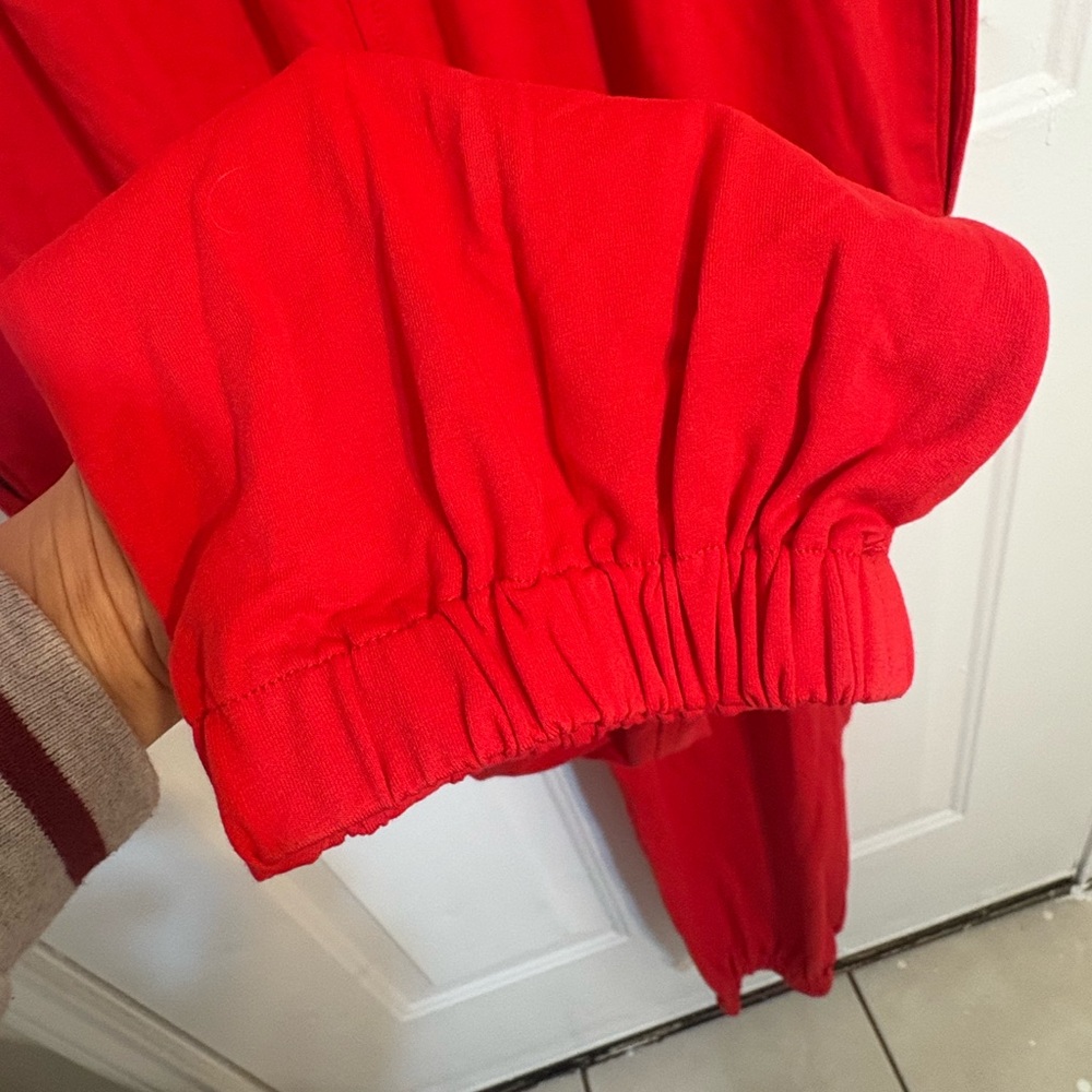 Red Sleeveless Jumpsuit - Picture 8 of 13